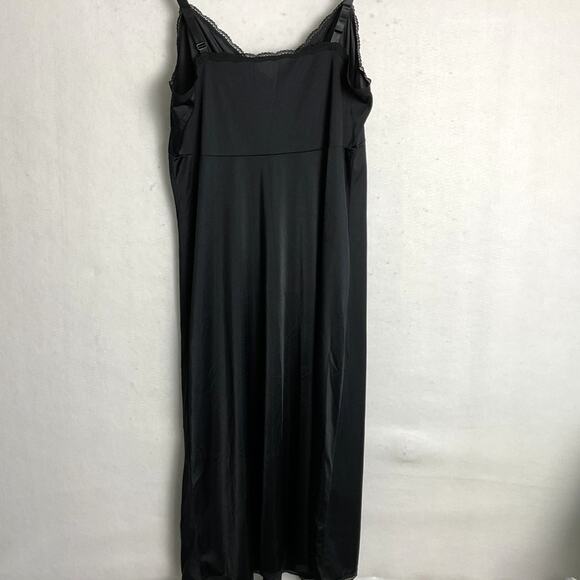 Steamy Silk Lingerie Black Lace Womens One Size Short Babydoll Nightgown - Picture 4 of 6